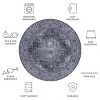 Tucson Vintage Persian TSN190 Power Loomed Machine Washable Skid-Resistant Indoor Rugs - Safavieh - 4 of 4