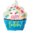 LoonBalloon 28 Inch Cupcake Birthday Balloon with 4 latex balloon - Adorable & Festive - 2 of 3