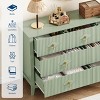 Dresser for Bedroom with 7 Drawers, 54" Wide Modern Chest of Drawers with Metal Handle, Dresser TV Stand, Wood Drawer Organizer - 2 of 4