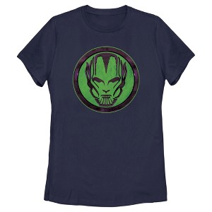 Women's Marvel: Secret Invasion Skrull Green and Purple Logo T-Shirt - 1 of 4