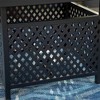 3pc Patio Conversation Set with Wicker Rattan Chairs with Cushions & Square Table with Umbrella Hole - Captiva Designs - 4 of 4