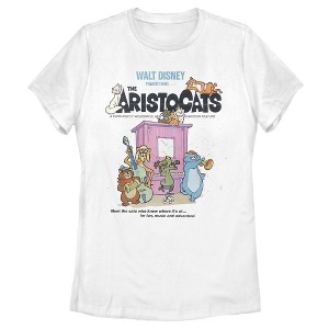 Women's Aristocats Movie Poster Meet The Cats T-Shirt - 1 of 4