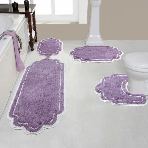 Allure Collection Cotton Tufted Bath Rug Set Set of 4 - Home Weavers - 1 of 4