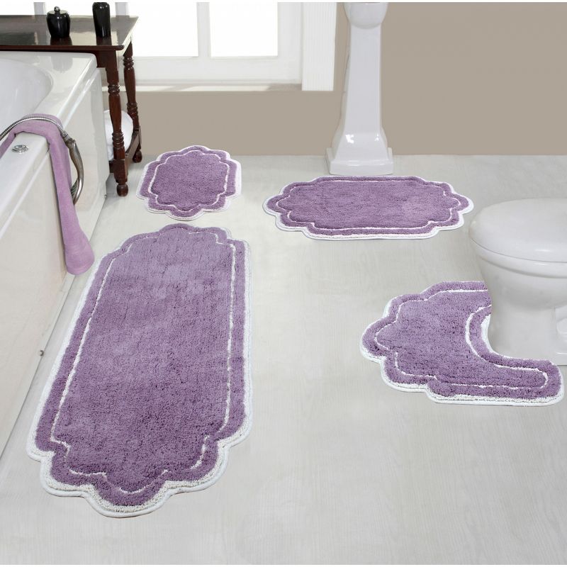Allure Collection Cotton Tufted Bath Rug Set Set of 4 - Home Weavers, 1 of 5