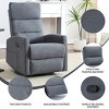 Manual Recliner Chair, Swivel Accent Chair with Rocker for Living Room-Tanpinhause - 4 of 4