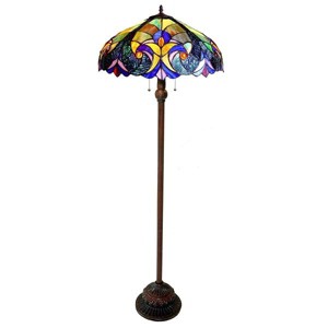 Chloe Lighting Liaison Tiffany-style 2 Light Victorian Floor Lamp 18" Shade - 1 of 1