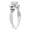 Pompeii3 1 1/6ct Halo Petite Diamond Engagement Ring 14K White Gold - image 2 of 4