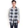 anna-Kaci Men's Classic Plaid Patterned Scarf with Fringed Edges Soft Lightweight Winter Accessory for Timeless Style - 2 of 4