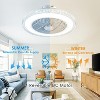 HUMHOLD Bladeless Ceiling Fan with Light Remote, Smart LED Ceiling Fans with Voice/App Control, Modern Low Profile Dimmable Light Ceiling Fan - 3 of 4