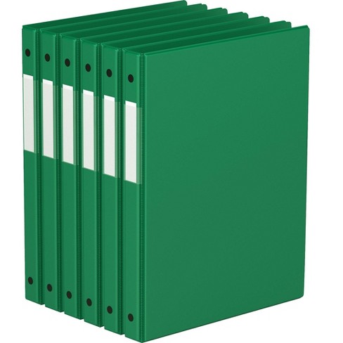 Davis Group 6pk 5/8" Premium Economy Round Ring Binders Green: Polypropylene Hard Cover, 100 Sheet Capacity, 2 Pockets - image 1 of 4