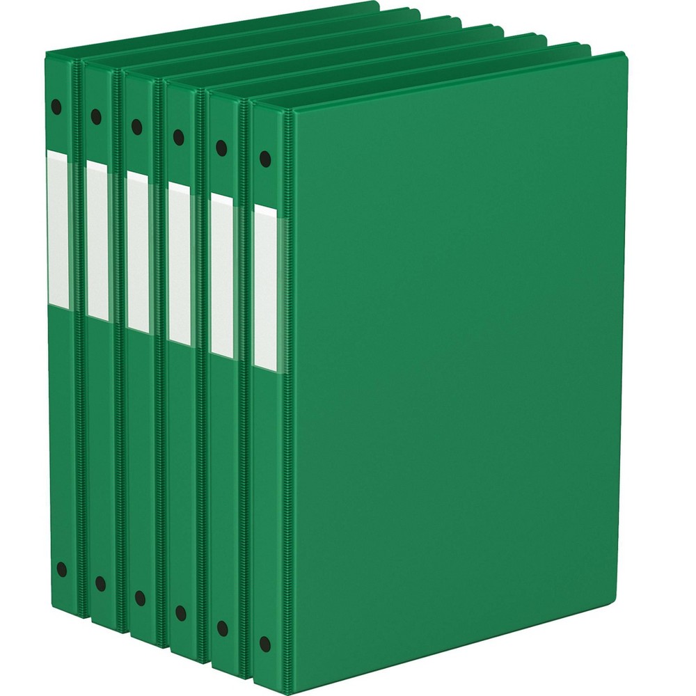 Photos - File Folder / Lever Arch File Davis Group 6pk 5/8" Premium Economy Round Ring Binders Green: Polypropylene Hard Cover, 100 Sheet Capacity, 2 Pockets