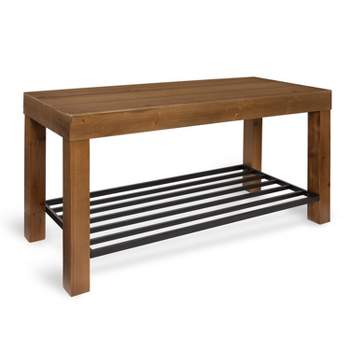 Kate and Laurel Jeran Entryway Bench with Shelf