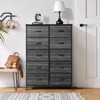 KTMBDW Dresser with 10 Drawers, Chest Clothing Organizer Unit, Large Storage Furniture for Bedroom, Hallway, Living Room, Nursery & Closet, Black - 2 of 4