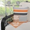 ELJGET 2-Seat Porch Swing Bench Patio Swing Chair with 2 Hanging Chains for Backyard, Beige Cushions - 4 of 4