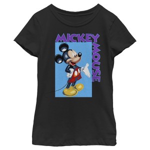 Girl's Disney Mickey Mouse Sketch T-Shirt - 1 of 4