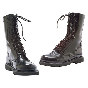Halloween Adult Combat Boots Costume, Size: Large