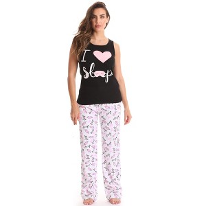 Just Love Womens Tank & Pant Cute Pajama Set - Ribbed PJ Sets Sleepwear Loungewear - 1 of 1