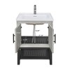 GDFStudio York Indoor/Outdoor Freestanding Magnesium Oxide Bathroom Vanity with Faucet and Ceramic Sink - 4 of 4
