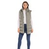 Women's Long Puffer Vest With Hood - S.e.b. By Sebby Tan X-large : Target