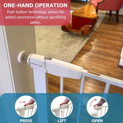 White Adjustable Pressure Mounted Baby and Pet Gate