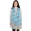 Anna-Kaci Women's Lightweight Floral Birds Print Scarf Cotton Linen Shawls Wrap Scarves - 4 of 4