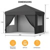10x10FT Instant Pop Up Canopy Tent - Complete 4-Wall Commercial Shelter for Outdoor Events - 3 of 4