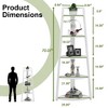 UbMelt 70 Inch Book Shelf Modern 5-Tier Display Corner Bookcase Storage Organzier for Living Room,Bedroom,Office - 3 of 4