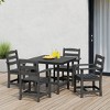 WestinTrends Ashore 5-Piece HDPE Outdoor Square Patio Dining Table Set with Armchairs - 2 of 4
