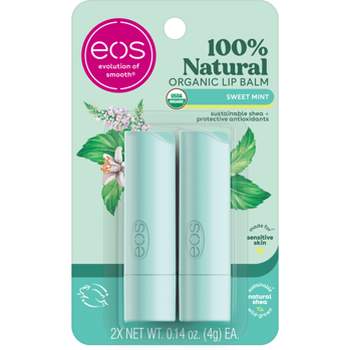 eos Organic Lip Balm Sticks - Sweet Mint - 2pk/0.28oz