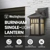 Westinghouse Burnham Single Light Exterior Wall Mount Lantern with Honey Art Glass and ‎Corded Electric Power Source for Outdoor Use - 2 of 4