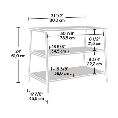 Charter Oak & Black Metal Industrial 36" TV Stand