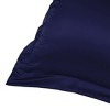 PiccoCasa Satin Silky Oxford Machine Washable Envelope Closure Euro Sham Pillowcases 2 Pcs - 2 of 4