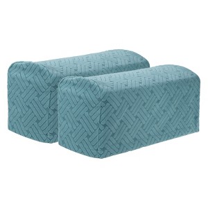 Unique Bargains Non-Slip Stretch Jacquard Couch Armrest Slipcovers 2 Pcs - 1 of 4