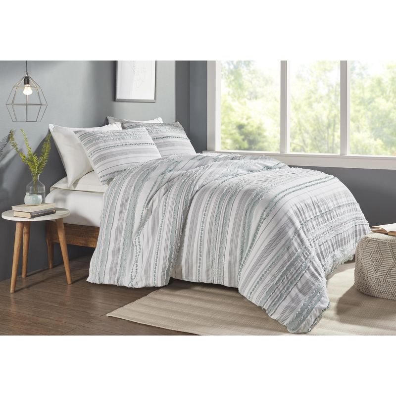 Diana Stripe Collection 100% Cotton Comforter Set - Better Trends, 4 of 7