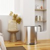 Dolonm 13 Gallon 50L Kitchen Foot Pedal Operated Soft Close Trash Can - Stainless Steel Ellipse Bustbin - S - 3 of 4