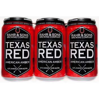 Rahr & Sons Texas Red American Amber Beer - 6pk/12 fl oz Cans