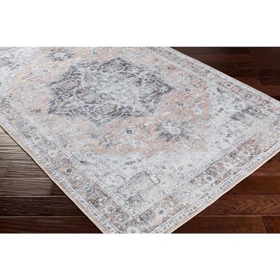 West Okoboji Traditional Gray Washable Chenille Area Rug