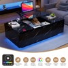 Buenhomino 47.2" Lift Top Coffee Table with Wireless Charging, Bluetooth Speakers & RGB LED Light,High Glossy Coffee Tables for Living Rooms - 4 of 4