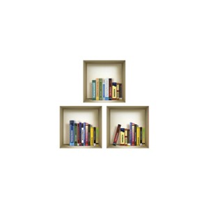 HomeRoots Set of Three Tisha Niche 3D Square Peel and Stick Wall Decals - 1 of 4