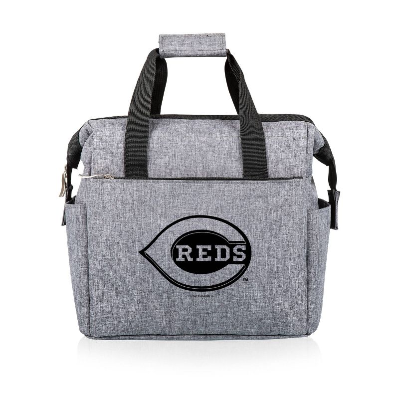 MLB Cincinnati Reds On The Go Soft Lunch Bag Cooler - Heathered Gray, 1 of 6