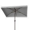 Milan Fringe 6.5 X 10 Ft Rectangle Crank Umbrella - PAT8308 - Safavieh - 4 of 4