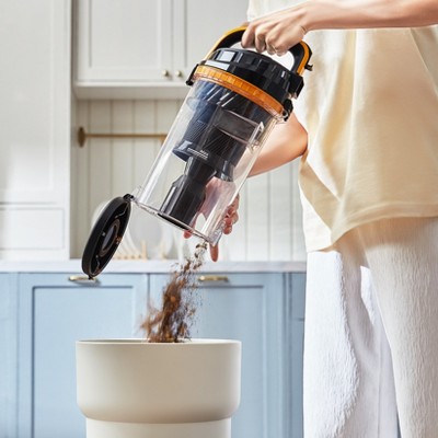 Yellow Bagless Upright Vacuum Cleaner for Pets