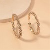 50mm Shiny Boho Hoop Earrings | Rhinestone-Wrapped Sparkling Statement - 4 of 4