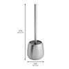 iDesign Stainless Steel Toilet Brush and Holder - Set of 2 - Brushed - 4 of 4