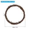 Unique Bargains Metal Door Window Decorations Hoop Rattan Wreaths 2 Pcs - 2 of 4