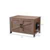 VisioGear Cat Litter Box Enclosure, Litter Box Furniture Hidden with Barn Door, Wooden Cat House, End Table, Greige, 31.5"*19.7"*19.7" - 3 of 4