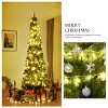 Tangkula 5/6/7/8/9FT Pencil Christmas Tree PVC Artificial Slim Tree w/ Metal Stand Home Holiday Decor Green - 4 of 4