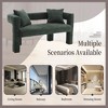 Vynxaria Eco-Friendly Solid Wood Double Sofa, Soft Chenille and High-Density Sponge, Arc Backrest and 2 Pillows, Full Soft Feet - 3 of 4