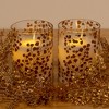 LumaBase Battery-Operated LED Glass Candles with Flickering Flame, Fern - Set of 2 - 4 of 4