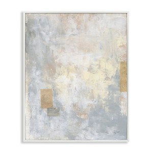 Stupell Industries Modern Abstract Painting Grey Brown Beige Square Shapes Black Framed Giclee Art - 1 of 4